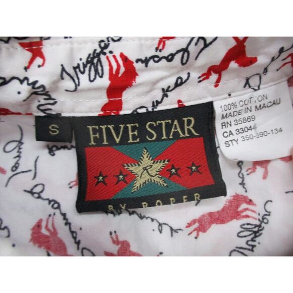 Vintage Five Star by Roper Top Womens Small Horse Print Retro Western Button Up - Picture 14 of 16
